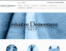 Tablet Screenshot of lemaitre-demeestere.com